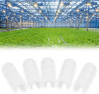 80PCS 1 inch Greenhouse Clips White Greenhouse Clamps Black Plastic Clamps Garden Buildings Tube Clips for PVC Pipe Greenhouse Films, Sunshade Nets, Shelters, Farming, Gardening