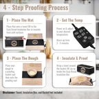 Cozy Bread® Sourdough Bread Proofing Mat for Home Bakers | USA Brand | Thermostat Controlled Bread Proofer (10" x 21") | Dough Riser Heating Mat