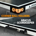 JOOLA Rally TL Professional MDF Indoor Ping Pong Table w/Quick Clamp Table Tennis Net & Post Set - 10 Minute Easy Assembly - Corner Ball Holders - Tournament Quality - Includes Playback Mode