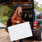 8ft Folding Table Heavy Duty Foldable Table Lightweight Plastic Table with Reinforced Legs for Indoor Outdoor Use Perfect Portable Folding Tables for Parties, BBQs, Weddings, Camping White
