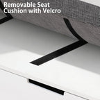 L Shaped Corner Storage Bench with Cushion, Breakfast Nook Bench, Kitchen Banquette Dining Seating with Hidden Storage, Flip-Top Shoe Storage Benches for Entryway Cloakroom
