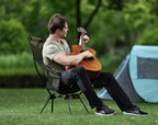 MARCHWAY Lightweight Folding High Back Camping Chair with Head Support, Stable Portable Compact for Outdoor Camp, Travel, Beach, Picnic, Festival, Hiking, Backpacking (Highback Green)