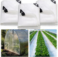 Berlune 3 Pack Clear Greenhouse Heavy Duty Tarp, 8 x 10 ft Clear Waterproof Cover, 14 Mil Plastic Mesh Cover UV Resistant Poly Tarp with Grommets for Gardening, Farming, Nursery Outdoor Event