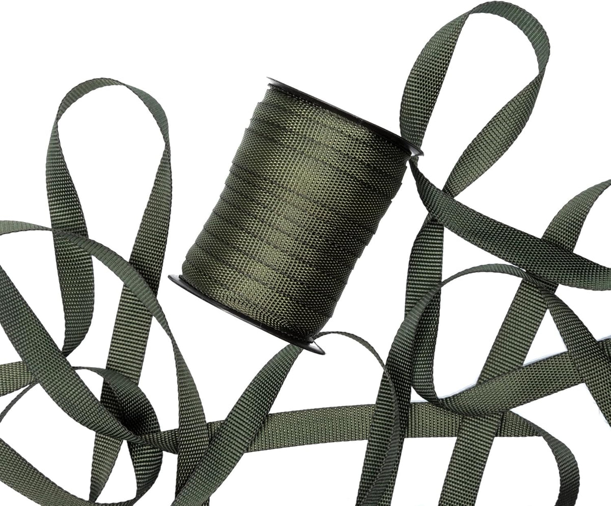 1500 FT Tree Tie Strap for Plant Support, Webbing Straps for Staking, 3/4 Inch Width Guying Material Garden Strap for Outdoor Tree Straightening, 1500 Lbs Strength (Olive Green) - 1500 Feet
