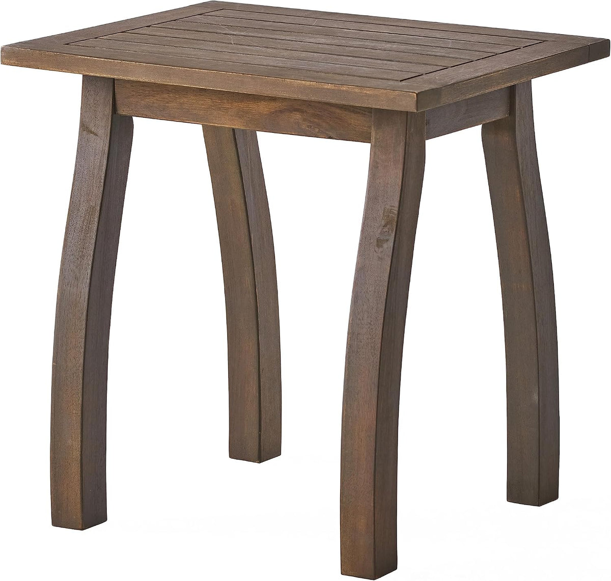 Selma Accent Table: Modern Acacia Wood Side Table - Compact 19x19 Inch End Table for Small Space Living & Home Office Use