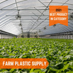 Farm Plastic Supply - Clear Greenhouse Plastic Sheeting - 6 mil - (25' x 75') - 4 Year UV Resistant Polyethylene Greenhouse Film, Hoop House Green House Cover for Gardening, Farming, Agriculture