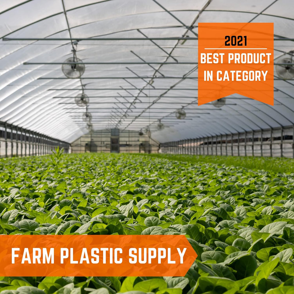 Farm Plastic Supply - Clear IRAC Greenhouse Plastic Sheeting - 6 Mil - (24' x 10') - 4 Year UV Resistant Infrared Anti-Condensate Green House Covering Thermal Greenhouse Plastic 6 mil