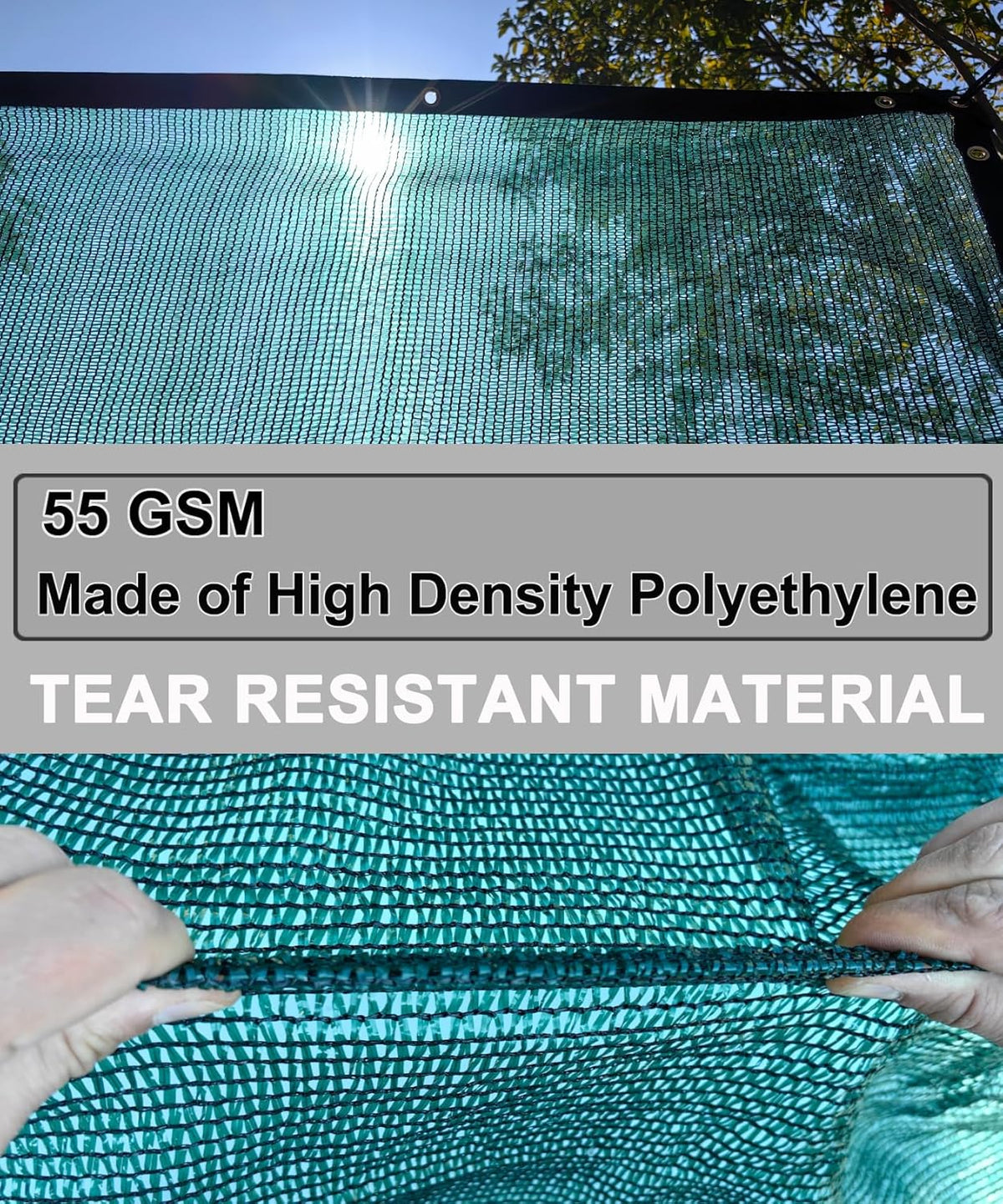 e.share 40% Shade Cloth for Garden, 12 Ft X 24 Ft Sun Shades Outdoor Patio with Grommets for Plant Covers,Porch Screen,Pergola Shade Cover,Greenhouse,Green