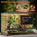 LUCKY HERP Reptile Heat Pad 6x8 Inch 8W Under Tank Terrarium Heating Mat, Reptile Heat Mat, Reptile Heating Pad for Turtle, Lizard, Hermit Crab, Frog, Snake