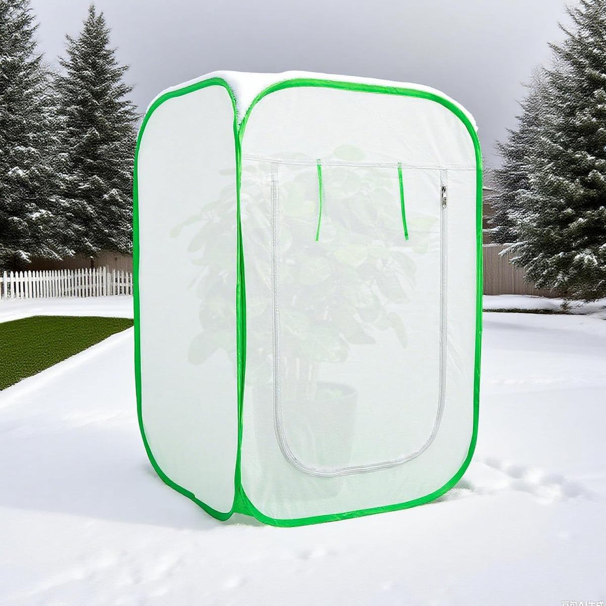 24 x 24 x 36 Inch Pop Up Winter Frost Plant Cover, Gardening Plants Freeze Protection Tent, Warm Plant Protector Enclosure for Snow Frost Protection Indoor & Outdoor