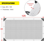 Clear Greenhouse Heavy Duty tarp 14 Mil Clear Waterproof Cover,UV Resistant Poly Tarp with Grommets 8x10ft Superior Strength,for Gardening, Farming, Nursery, Garden