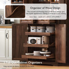 Merax 71" Tall Kitchen Pantry, Farmhouse Storage Cabinet with 6 Door Shelves, 2 Drawers and 3 Adjustable Shelves, Freestanding Rustic Wood Cupboard for Kitchen, Dining Room, Brown