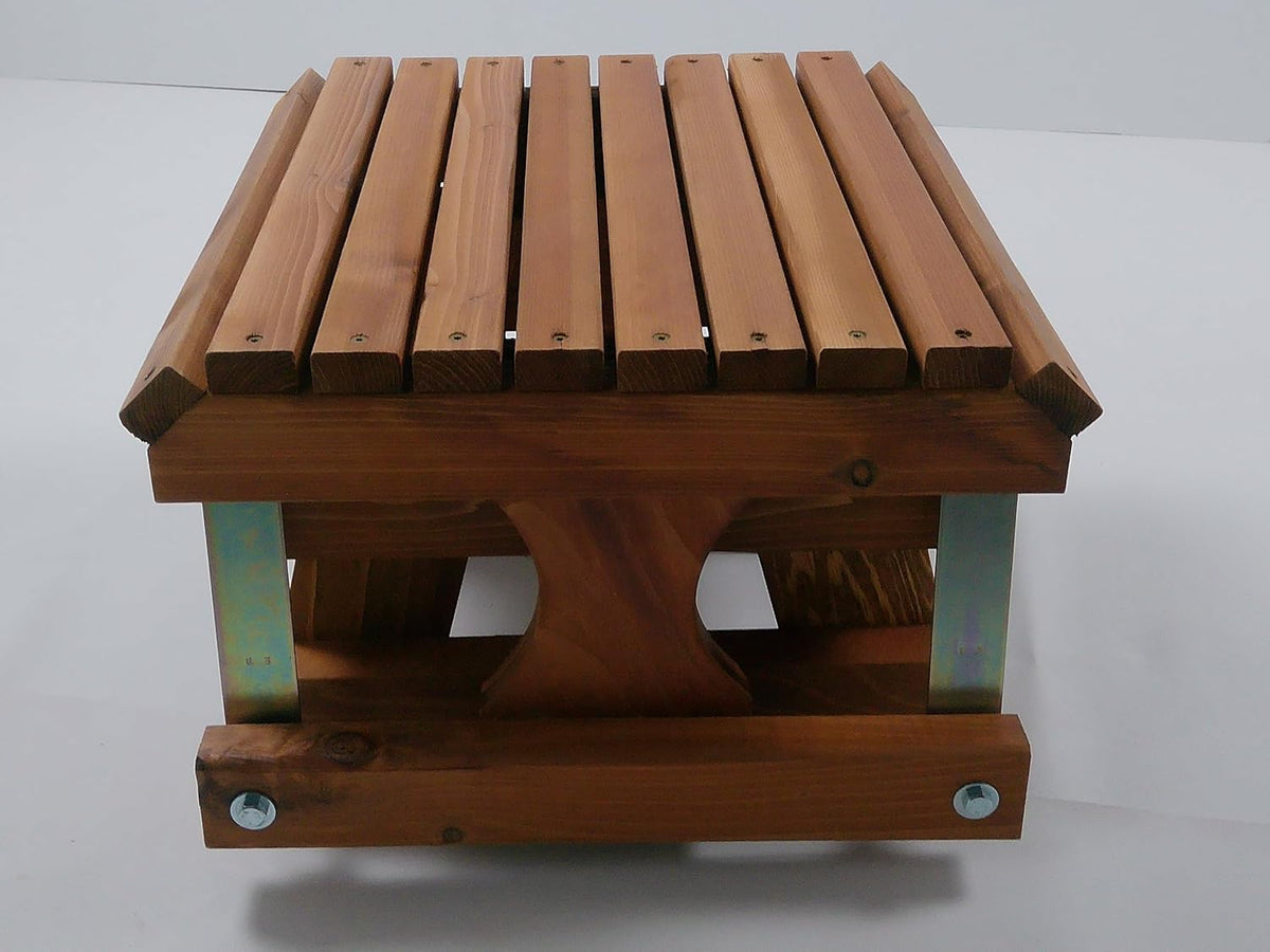 Finished Cedar Gliding Ottoman, Amish Crafted Outdoor Footrest