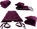 D&D Futon Furniture Cotton/Foam Traditional Japanese/Thai Floor Rolling Futon Mattresses, Yoga Meditation Mats, 3x30x80 Burgundy