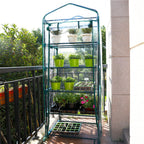 Worth Garden 5 Tier Mini Greenhouse - 75'' H x 27'' L x 19'' W - Sturdy Portable Gardening Shelves with PVC Cover - Small Porch Green House for Growing Plants Flowers Indoor & Outdoor