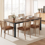 GarveeHome Industrial Dining Table for 6-8 People, 78.7" Long Kitchen Table with Sturdy Metal Frame & Seats 6 Rectangular Counter for Dinner, Kitchen, Office Desk (Only Table)