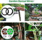 Bonsai Tree Kit, 20 Pcs Gardening Succulent Tools Set, Bonsai Tool Kit Include 262 Feet Bonsai Wire, 29.5"x29.5" Plant Repotting Mat, Bonsai Scissors, Pruning Shears, Unique Gift for Indoor Gardening