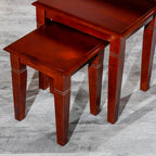 Cherry 3-Piece Nesting Table Set, Multi-Functional Side Tables, Easy to Arrange, Perfect for Compact Living