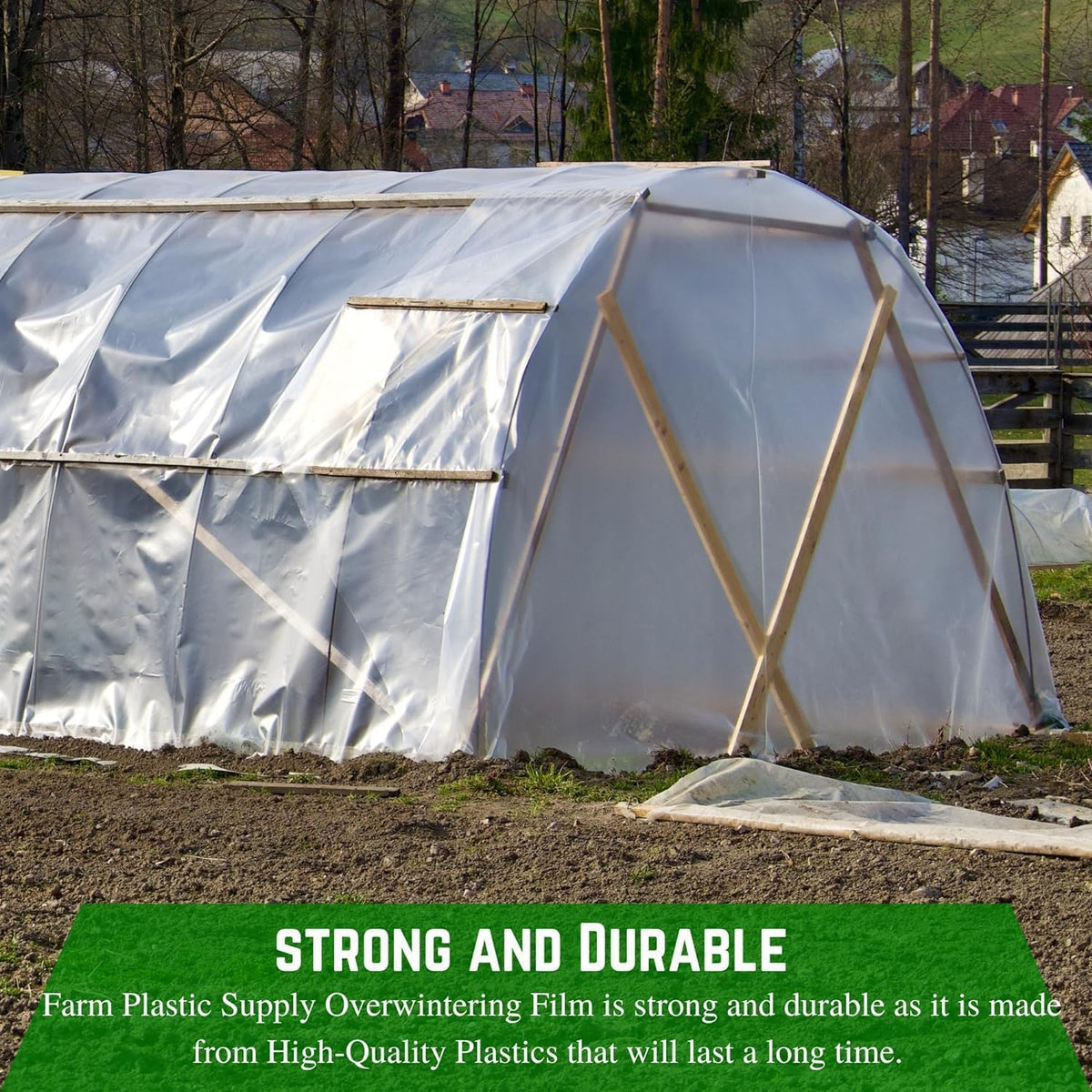 Farm Plastic Supply - Protective Clear Overwintering Plastic Film - Overwintering Film, 6 Mil Clear Plastic Film, Greenhouse Plastic, Durable Plastic Sheeting (4 Mil 3' x 100')