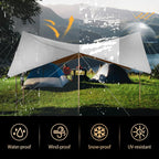 Tarp 20x30 ft Heavy Duty 10mil Silver/Brown 100% Waterproof High Durability Multipurpose Outdoor Tarpaulin,Uv Resistant,for Courtyards,Camping, Canopy, Trailer, Boats, Camping, Etc -by MVPNET