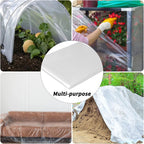8x25 Ft Clear Greenhouse Film Plastic Sheeting, Greenhouse Polyethylene Plastic Film 6 mil Thickness Replacement Cover, UV Resistant, Plant Covers Freeze Protection for Windproof Frost& Dust Proof