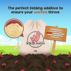 Food for Worms - Mineral-Rich Earthworm Chow, Boosts Composting Efficiency and Promotes Healthy Worms - Nutrient Blend Worm Food for Nightcrawlers & Red Wigglers, 1 Pound