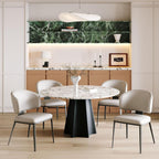 Dining Chairs Set of 4, Faux Leather Dining Chairs, Light Gray
