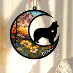 Personalized Dog Memorial, Custom Name Aussie Dog Christmas Ornament with Name, Custom Breeds, Pet Loss Light Catcher, Gifts for Lovers Loss of Pet Sympathy on Mothers Day Christmas