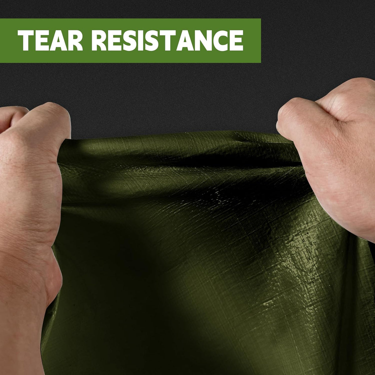 Green/Silver Heavy Duty Waterproof Tarp 10x12FT, 12mil Thick，Multifunctional tarp Whit Tear&Fade Resistant,UV Resistant,with Grommets and Reinforced Edges.