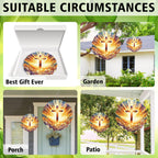 Cross Wind Spinner, Cross Wind Spinner Hanging for Yard and Garden, Unique Gift Wind Spinner, 3D Hanging Wind Spinner Outdoor, Cute Religious Cross Wind Spinner
