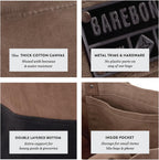 Barebones Neelum Large Waxed Canvas Tote Bags - Heavy Duty Canvas Bag and Reusable Grocery Bag