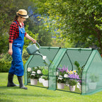 Aoodor 6 x 3 x 3 ft Mini Greenhouse with 2 Zipper Doors, Water-Resistant, UV-Protected for Flowers, Vegetables, and Herbs, Includes 2 Covers