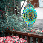 Wind Spinner Mandala Peacock Blue Ocean,Wind Spinner for Yard and Garden,Gifts for Women Mom Grandma Wife Father,12Inch 3D Kinetic Yard Art Decorations Outdoor&Indoor Christmas Decor