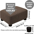 CAROLMADE Small Foot Stool Ottoman Footstool with Legs Under Desk Footrest for Living Room Bedroom and Office,Linen-Brown