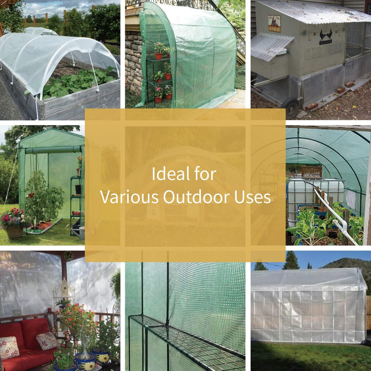 GUARD SHIELD Clear Green Tarp Heavy Duty 20x40 Feet Waterproof for Greenhouse Outdoor Garden Poly Cover UV Resistant 3x3 Weave 10mil