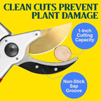 Haus & Garten ClassicPRO 8.5" Premium Titanium Bypass Garden Shears - Use as Pruners, Pruning Shears for Gardening, Hand Pruners, Handheld Garden Clippers, Scissors for Women