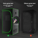 MELONFARM 32"x32"x63'' Grow Tent, High Reflective 600D Diamond Mylar Canvas with Observation Window and Floor Tray for Hydroponic Indoor Plant Growing