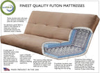Kodiak Furniture Monterey Queen-size Futon, Storage Drawers, Butternut Finish with Suede Gray Mattress