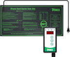 iPower Seedling Heat Mat Heating Pad 10"x20" with Digital Thermostat Combo Set, Waterproof for Indoor Seed Starting and Plant Germination