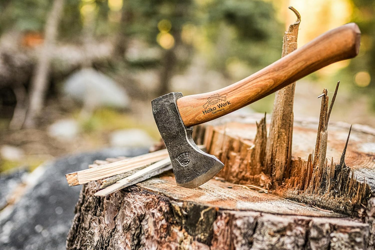 1844 Helko Werk Germany Traditional Wölfling Hatchet - Made in Germany Compact Ultralight Bushcraft Backpacking Hand-Forged Hatchet Head 0.75 lbs, Handle 10.5 in (Wölfling) #11325