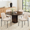 COLAMY Upholstered Dining Chairs Set of 4, Beige | Modern Dining Room Chairs with Curved Back, Dinner Chair Kitchen Chairs and Metal Legs