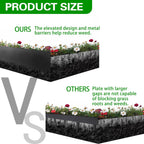 Metal Landscape Edging 6 Pack 40" L x 6" H,Galvanized Bendable Metal Garden Edging,Hammer- in Steel Landscape Edging with a Pair of Gloves and 7 Clips,Black (20 FT Total)