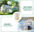 Greenhouse Repair Tape, 6.3 mil Thickness Greenhouse Plastic Tape, Clear UV Resistant Greenhouse Sheeting Coverings Film Tape(2inX213ft)