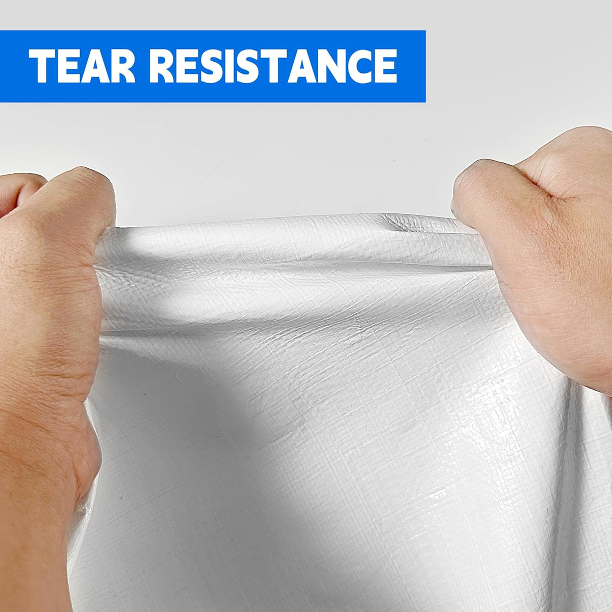 Tarp 50x50 ft Heavy Duty 12mil 100% Waterproof High Durability Multipurpose,Uv Resistant,White Tarp Suitable for Swimming Pools, Boats, Camping, Courtyards, Etc -by MVPNET