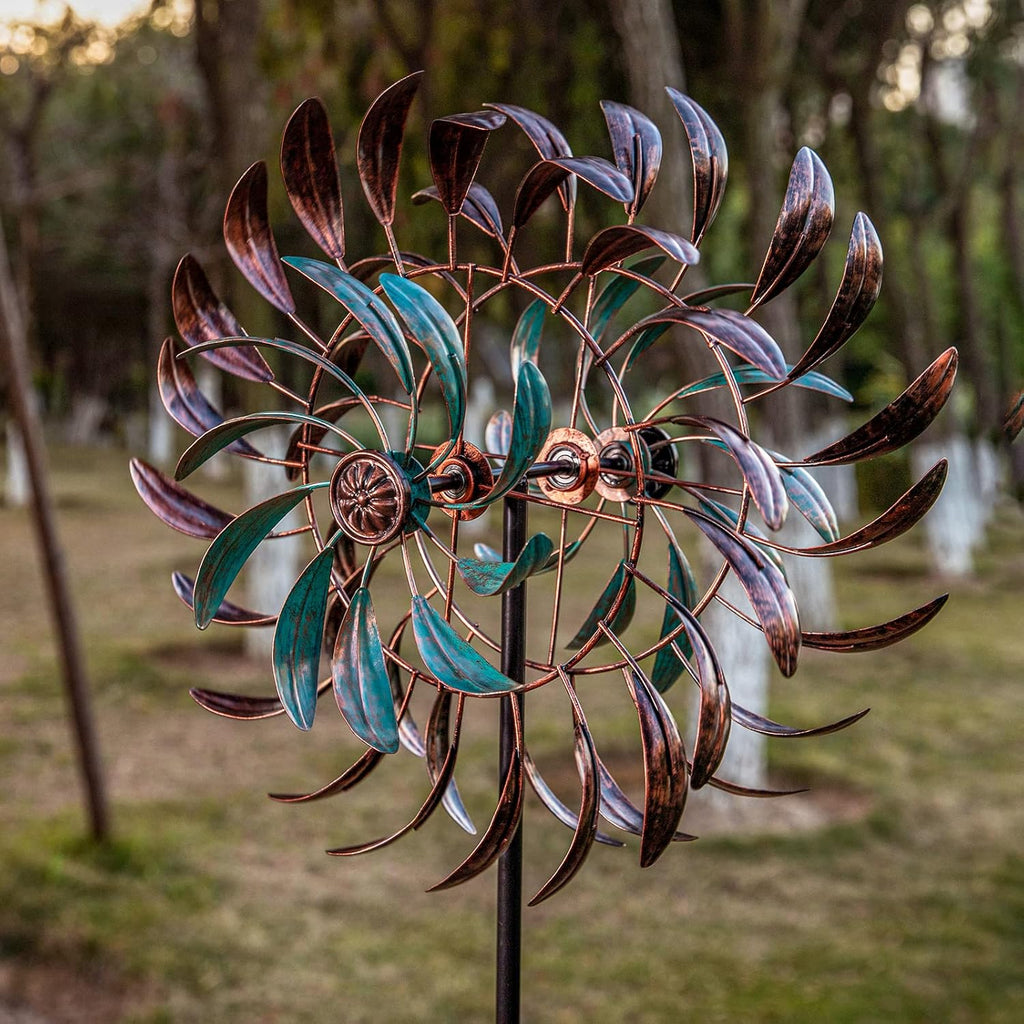 Stargarden Wind Spinners Outdoor Metal Large 360 Degrees Kinetic Wind Sculptures& Spinners Yard Art Outdoor Garden Decor