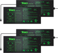 iPower 4 Pack 10" x 20.75" Seeding Heat Mat Upgraded Carbon Film Indoor Warm Hydroponic Plant Germination Starting Pad Durable Waterproof, Black