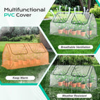 BPS 4x2x2 ft Mini Greenhouse with Transparent PVC Cover UV-Protected Roll-Up Zipper Windows, Ideal for Indoor or Outdoor Use on Raised Garden Beds
