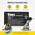 iPower 4X7 Inch Reptile Heat Pad Under Tank Heater Terrarium Warmer Heating Mat for Turtles Lizards Frogs and Other Small Animals