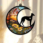Personalized Dog Memorial, Custom Name Weimaraner Dog Christmas Ornament with Name, Custom Breeds, Pet Loss Light Catcher, Gifts for Lovers Loss of Pet Sympathy on Mothers Day Christmas