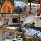 Clear Tarps with Grommets 14 Mil Clear PVC Tarp 400g/m² Thickened Tear Resistant, for Camping, Plants Greenhouse, Cars, Patio (12' X 12')
